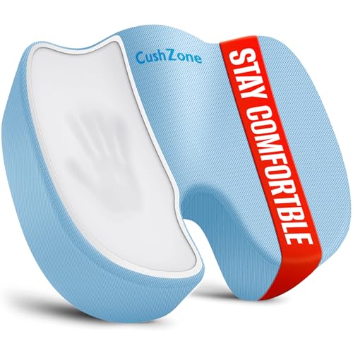 XXL Seat Cushion Office Car Seat Cushion, Memory Foam Cushion for Office Chair, Car Seat, Airplane, Bleacher Non-Slip Chair Pad (Light Blue - color: Light Blue, size: XXL-Large