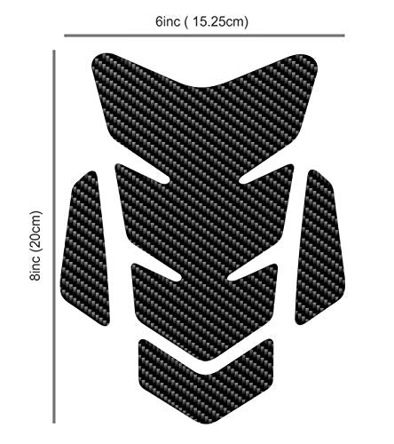 3D Motorcycle Carbon Fiber Vinyl Gel Gas Tank Pad Protector Decal and Sticker Tankpad. (New Generation Silicone-Based Adhesive) - color: Carbon F