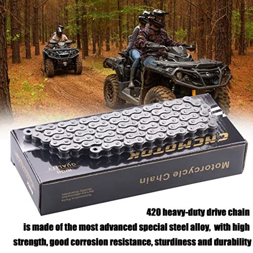 420 Standard Roller Chain 90 Link+ Chain Breaker, fit for Coleman BT200X CT200U Trail 200 CT200U-EX Baja TrailMaster Warrior Heat Massimo MB165 MB200 196cc 6.5hp Powersports Mini Bike Part - size: 90 Link Chain Breaker