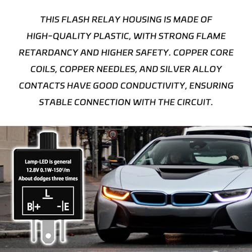 Flasher Relay for LED Turn Signal CF13 LED Flasher Relay 3-Pin 12V LED Electronic Turn Signal Flash Plugin Flasher for Lights Fix Hazard Warn Hyper Blink Flash CF-13 EP34 JL-02(Adjustable) - size: CF13 Adjustable