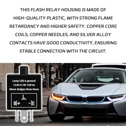 Flasher Relay for LED Turn Signal CF13 LED Flasher Relay 3-Pin 12V LED Electronic Turn Signal Flash Plugin Flasher for Lights Fix Hazard Warn Hyper Blink Flash CF-13 EP34 JL-02(Adjustable) - size: CF13 Adjustable