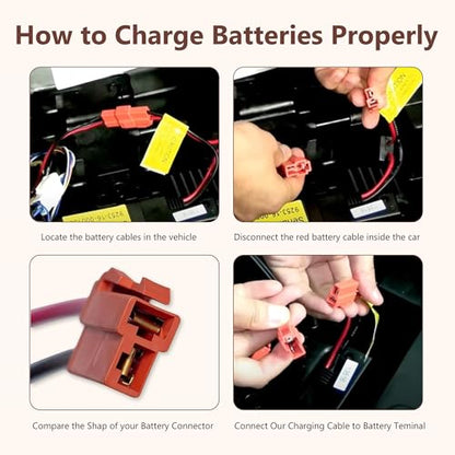 6 Volt Battery Charger for Kids Electric Car, Compatible with MINNIE MOUSE, BMX X6, Wal-Mart, Moto ATV Quad Car for Kid, Replacement Parts for Ride on Toys Kid TRAX Charger with Wire Harness Connector - size: Charger Kit