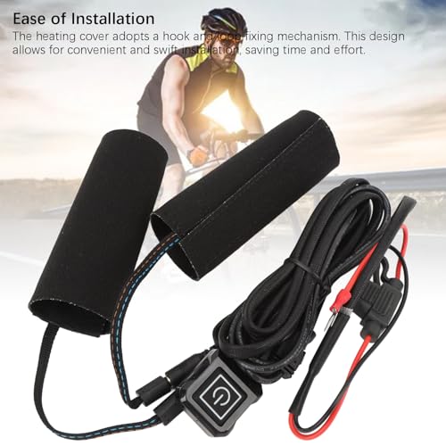 Motorcycle Heated Grip Cover, Water 3 Temperature Setting Motorcycle Handlebar Heated Pad Heater Sleeve