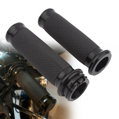 Motorcycle 1 Inch Handlebar Grips Universal Hand Grips Non-Slip Rubber Handgrips Fit for H-Arley Touring Softail Road Street Glide Road King Sportster