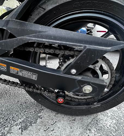 M6 Paddocks Swing Arm Spools For YZF R1 R3 R6 R7 R9 R25 R125 MT-03 MT-09 RS660 Tuareg 660 RSV4 RS 457 Shiver 750 Monster 695 696 950 821 796 937 Motorcycle Swingarm Spools Slider Stand Screw (Red) - color: Red