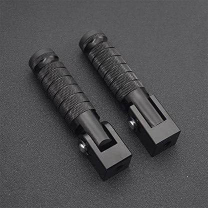 Universal Motorcycle Bicycle Folding Foot Pegs 90 Degree Foldable Electric Motorbike Ebike For Super73 S2/ZX/RX/R/S Passenger Footrests Rearsets Rear Set Footpegs foot Rest Pedals M8 Install Bolts - color: Black-Foldable