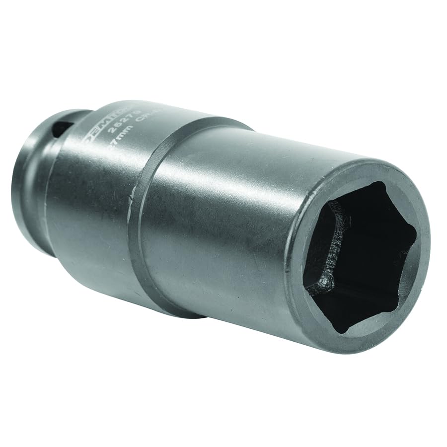 27mm Harmonic Balancer Socket, Heavy Duty Crank Bolt Removal Tool, 1/2" Drive Impact Socket for Crankshaft Pulley Bolts – OEMTOOLS 25279 - style: 27 millimeter