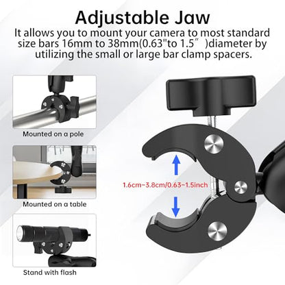Universal Action Camera Mount Bundle for Motorcycles & Bikes,1/4" Thread Handlebar Clamp & Adhesive Helmet Kit,Compatible with Insta360 X5/X4/X3/X2,GoPro Hero 13/12/11/10/9,DJI Osmo Action etc - style: Basic