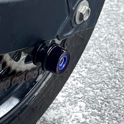 M6 Paddocks Swing Arm Spools For YZF R1 R3 R6 R7 R9 R25 R125 MT-03 MT-09 RS660 Tuareg 660 RSV4 RS 457 Shiver 750 Monster 695 696 950 821 796 937 Motorcycle Swingarm Spools Slider Stand Screw (Blue) - color: Blue