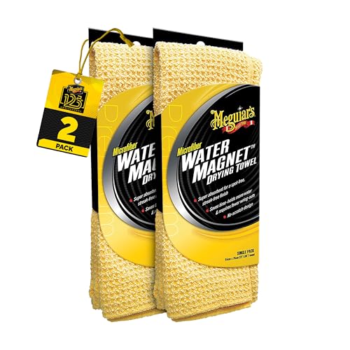 Meguiar's Microfiber Towel, Water Magnet, 2 Pack | Car Drying | Super Absorbent | Scratch-Free - size: 2 Drying Towels Pack, style: Microfiber Towel