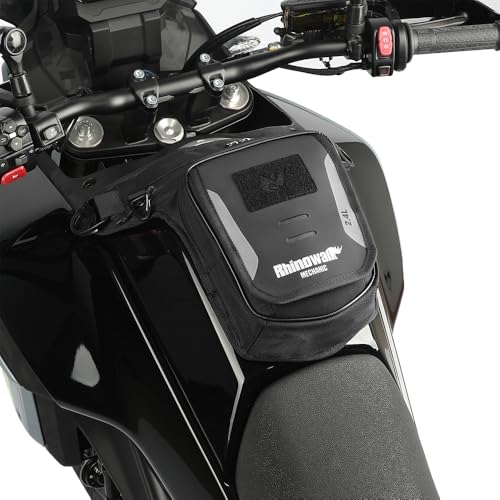 Rhinowalk Motorcycle Fuel Tank Bag,Magnetic and Strap on,Motorbike Tank Bag with Mobile Phone Pocket, Thigh bag,Leg Waist Chest Pouch,2.4L Backpack Motor Cycle Accessories - style: With Magnetic