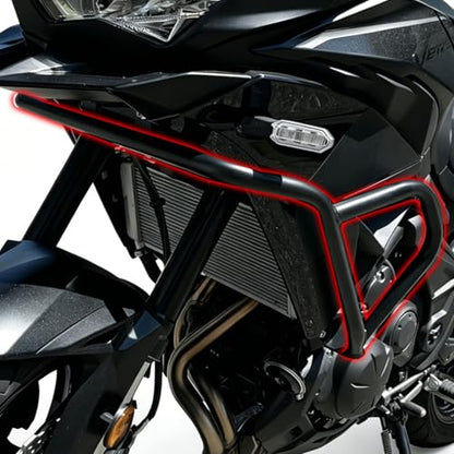 Motorcycle Accessories Frame Crash Bar Falling Protector for Ver-sys 650 Ver-sys650 KLE650 2022 2023 2024 Motorbike Highway Engine Guard Bumper, Black, MD-496-US
