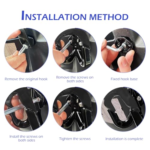 Motorcycle Helmet Hanger, Hanging Scooter Pothook Hook Accessories, Electric Scooter Handlebar Luggage Bag Holder with Double Claw Hook, Universal for Most Moped Scooters Bicycles (Black) - color: Black