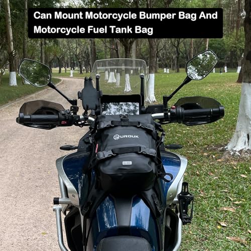 Universal Motorcycle Tank Bag Mounting Base,Tank Cover for Motorcycle Fuel Tank Bag/Bumper Bag/Clash Bar Bag - Motor Tank Expansion Storage Accessories (Tank mount waterproof)