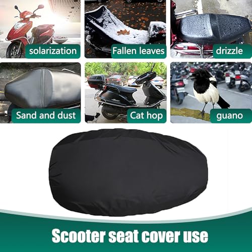 1 PC Motorcycle Seat Cover, 27.55" x 45.27" Oxford Cloth Rainproof Heat Insulation Seat Cover, Lightweight and Durable Motorcycle Accessories, Universal for Motorcycles (Black)