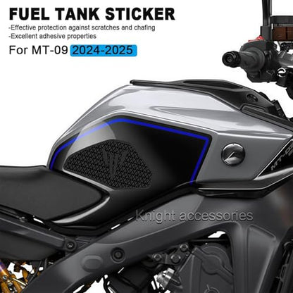 2025 MT09 New Motorcycle Tank Pad Protector For MT 09 MT-09 mt09 2024 Side Fuel Tank pad Tank Pads Protector Stickers Decal Gas Knee Grip Traction