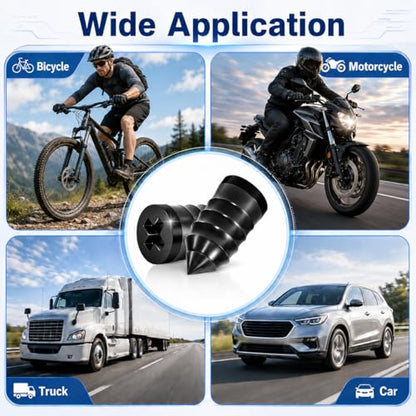 91 PCS Tire Screw Plug Repair Kit, 3 Sizes Rubber Tire Repair Screws with Screwdriver, Tire Sidewall & Puncture Fix, Quick Self-Service Flat Tire Repair for Car, Truck, Motorcycle, SUV