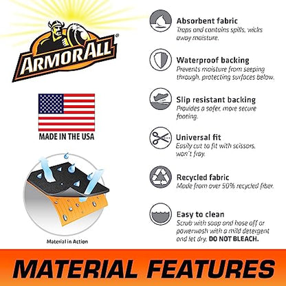 Armor All Garage Floor Runner Mat, (108" x 30'), Protects Surfaces, Transforms Garage, Absorbent, Waterproof, Durable, Trimmable (USA Made) (Charcoal) - size: 2'6" x 9' (Rectangular)