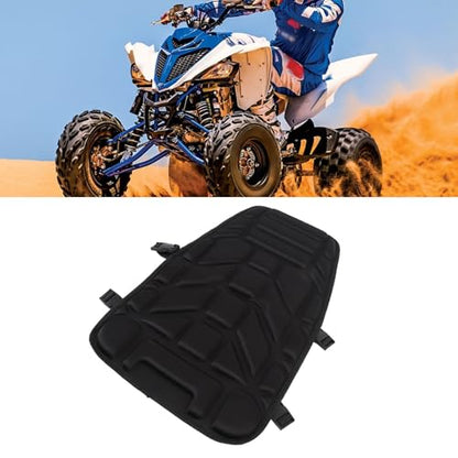 Shock Absorbing ATV Seat Cover, Padded Breathable Motorcycle Seat Pad Protector, Enhance Comfort with EVA Oxford Cloth, Fits Most ATVs Snowmobiles with Built in Non Slip Design,