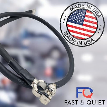 2 AWG Battery Cable with Battery Terminals, Pure Copper Wire, Automotive, Power Inverter, Welding, Golf Cart, Lawn Mower, Motorcycle (Black Wire, 3.5 FT (42 in), 5/16" to Top Post Neg, 1pc) - color: Black, size: 3.5 FT 5/16 TO TOP POST NEGATIVE