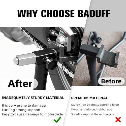Motorcycle Wheel Lift Stand Attachments,Iron U and L Shape Fork Swingarm Spool Stand Adapter Paddock Stand Frame Accessories