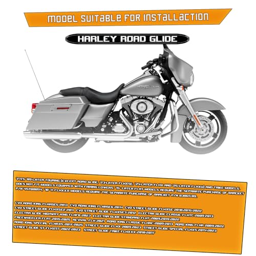 Kinglemc Crash Bar Engine Guard Highway Freeway Bar for Harley Touring Road King Street Glide Electra CVO, Trike Models 09-23 (Chrome-Updated) - color: Chrome-Updated