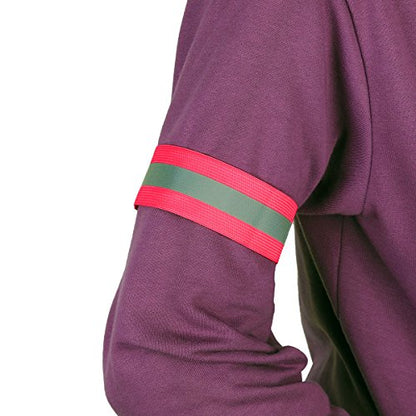 iEFiEL High Visibility Reflective Arm Bands Wrist Ankle Leg Reflector Belt Straps for Night Walker Runner Rider Safety - color: Rose