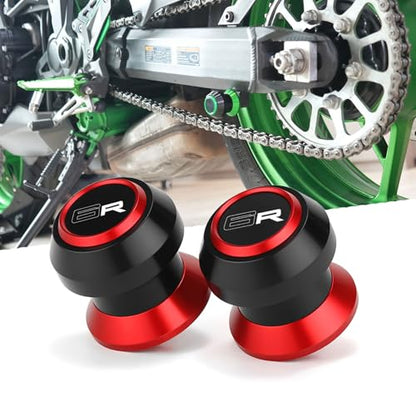 Motorcycle 8MM Swingarm Spools Fit Ninja ZX6R 2009-2023 2024 2025 2026 Motorycle Swingarm Spools Sliders Frame Stand Slider 2026 ZX6R Accessories Red - color: red