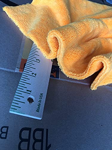 SOFTBATFY Plush Edgeless Microfiber Towel for Car, Soft Drying Wash Detailing Buffing Polishing Towel, 500 GSM 6Pack 16 x 16inches (Orange, 6Pack) - color: Orange