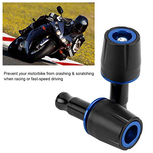 Frame Slider Crash Protector, CNC Aluminum Alloy Motorcycle Frame Sliders, Universal 10mm Crash Pad Protector for Z125 (Blue)