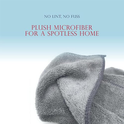Blue Horizon Microfiber Cleaning Towels High Plush All Purpose Cleaning Rags 12-Pack 16x16 for Professional Polishing Waxing Removal as Car Auto Detailing Washcloths