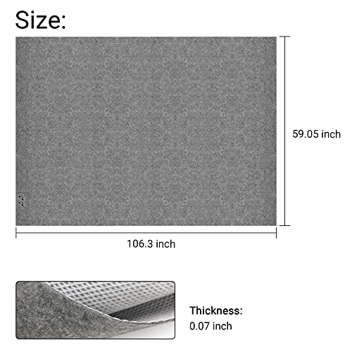 10L0L Golf Cart Garage Floor Mat 8.85x5.0 ft Oil Absorbent | for Yamaha EZGO Club Car water-resistant rubber backing; slip-resistant; cuttable; washable