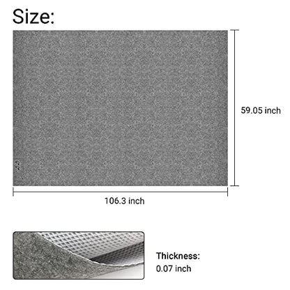 10L0L Golf Cart Garage Floor Mat 8.85x5.0 ft Oil Absorbent | for Yamaha EZGO Club Car water-resistant rubber backing; slip-resistant; cuttable; washable