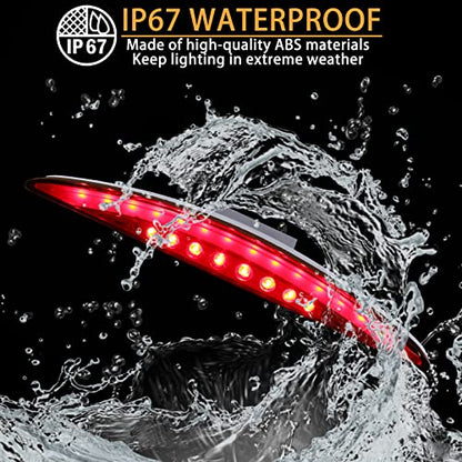 DREAMIZER Red Chopped Fender Edge Motorcycle LED Running Brake Rear Tail Light Compatible for Harley Sportster XL 883N 1200N XL1200V XL1200X - color: RED#2