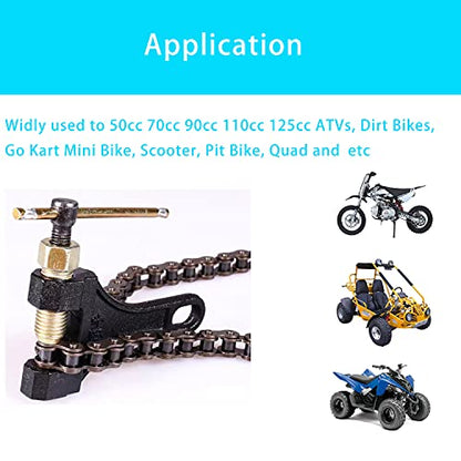 LUPING Chain Breaker Tool for 420-530 Roller Chain, Molybdenum Steel, Single Strand, Adjusts 420mm, 428mm, 520mm, 525mm, 528mm, 530mm Chains for ATVs, Dirt Bikes, GO Karts, Scooters, Pit Bikes