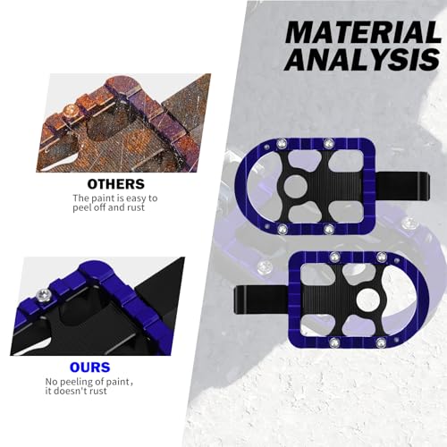 Foot Pegs Passenger Footpegs Foot Rest Pedal Fit for Harley Softail 2018-Later LiveWire 2020-Later Fat Boy Street Bob Low Rider Breakout (Blue) - color: Blue