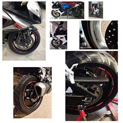 For Yamaha MT09 MT-09 Motorcycles Accessories Thick Edge Outer Front and Rear Rim Wheel Reflective Decal Sticker Magnet Strip Tape (A yellow,12) - color: A yellow