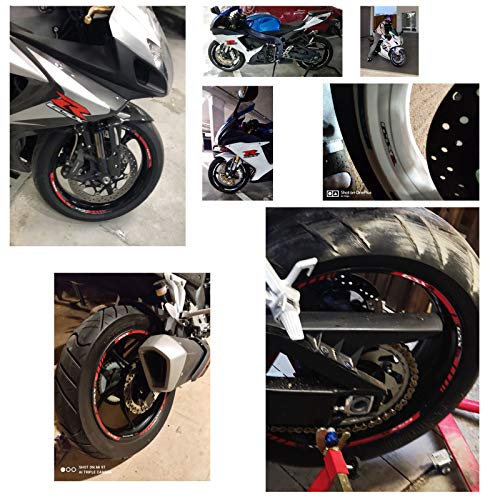 Motorcycle Rim Stripes Decals Wheel Sticker Reflective Tape for Yamaha YZF R1 1998-2022/R1M 2015-2022/R1S 2001 2016-2018 - color: A Yellow 12pcs