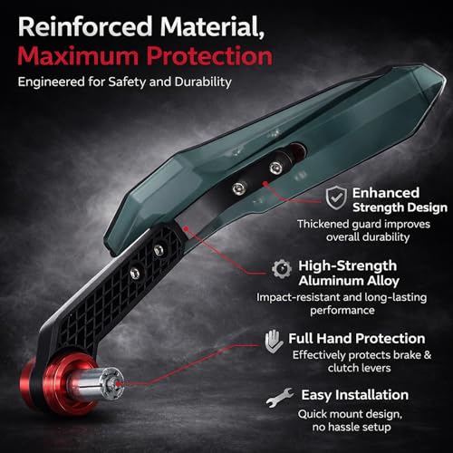Motorcycle Handlebar Guard for BMW R 1200 GS 2007-2012 R 1200 ADV, Motorcycle Handlebar Grips Guard Brake Clutch Levers Protector, Bullhorn Handguards Windshield for Motorcycle,A Red
