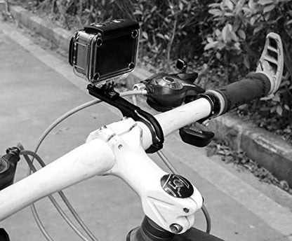 Fotasy Black 30mm-31.8mm Aluminum Handlebar Bike Motorcycle Mount for GoPro Hero Cameras HERO2 HERO3 Hero4 Hero5 hero6 Hero7, GoPro Action Camera Bike Mount