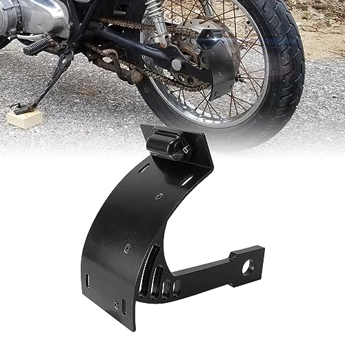 SUNPIE Add White Lights Black Motorcycle Cured Vertical Side Mount Licese Plate with Light Tag Holder Bracket Fits All Sport Bike