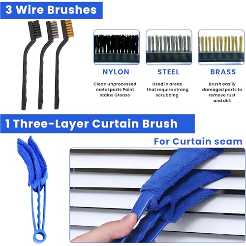 15 Pcs Car Cleaning Kit, Car Detailing Wash Brush Set, Auto Interior External Wash Cleaning Set for Car Motorcycle Bike Wheels, Engine, Emblems, Air Vents, Dashboard, Leather