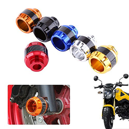 Motorcycle Frame Sliders, 1 Pair Carbon Fiber Crash Protection for Front Fork Guard Compatible with Universal Fitment (Black)