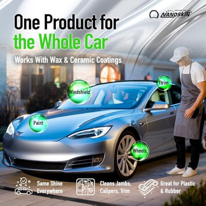 Nanoskin Ultra Line SUPER CHARGER SiO2 Touchless Spray-On/Rinse-Off Sealant 32 Oz - Car Wash Paint & Glass Spray for Car Detailing | Safe for Cars, Trucks, Motorcycles, RVs & More | 100:1 Dilution - size: 32 Fl Oz (Pack of 1)