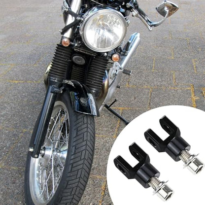 Motorcycle Foot Pegs Mount Supports Compatible with Harley Softail FX FXST FXR Low Rider Sport Glide Footrest Mounting Clevis Hardware Kit (Black) - color: Black