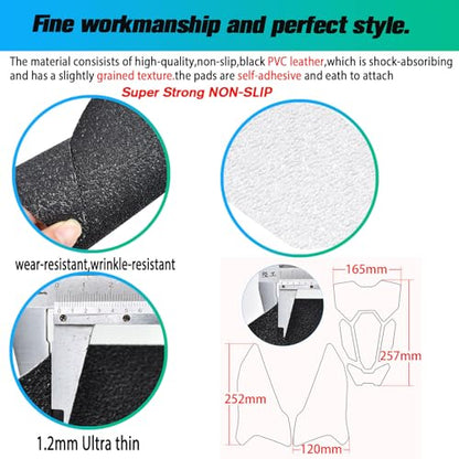 Motorcycle Side Fuel Tank Pads Protector Stickers Decal Gas Knee Grip Traction Pad Compatible for HO&N&DA CB650R/CBR650R Accessories 2019-2024 (Black)
