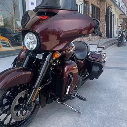 Motorcycle Saddlebag For Road King Touring For Electra Glide Guard Crash Bar Bags with Water Bottle Holder Waterproof Toolkit (Left Side)