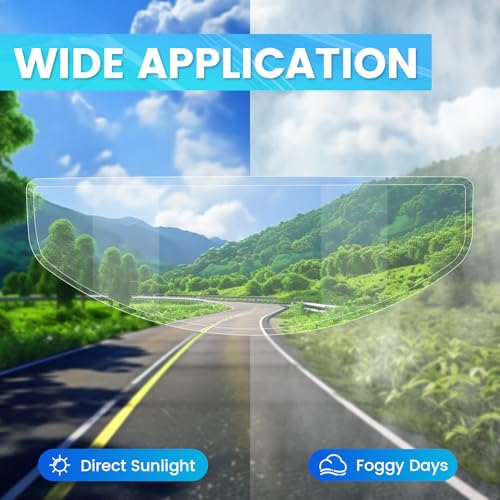 Motorcycle Anti Fog Film, Universal Fit Helmet Visors Insert Waterproof Fog Resistant Clear Vision (C (Fog))