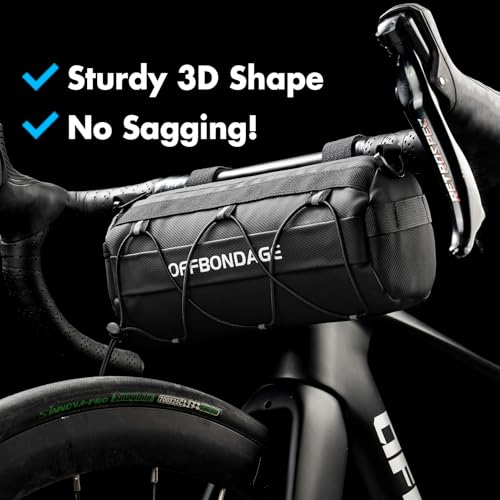 Bike Handlebar Bag for Bicycle Front Storage Bag Waterproof Shoulder Bag with Shoulder Strap for Road Mountain Bike Bikepacking