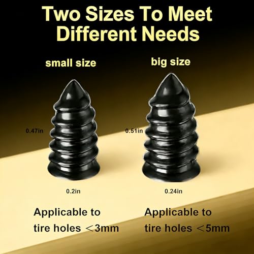 61 PCS Tire Plugs Kit Tire Repair Kit with Plugs Screw in Tire Plugs with Screwdriver Self-Service Tire Repair Rubber Nail Kit for Car Motorcycle Truck Tractor Bicycle - Tire Puncture Repair Plug Kit - size: 61 Pcs